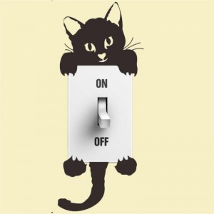 Black cat - light switch